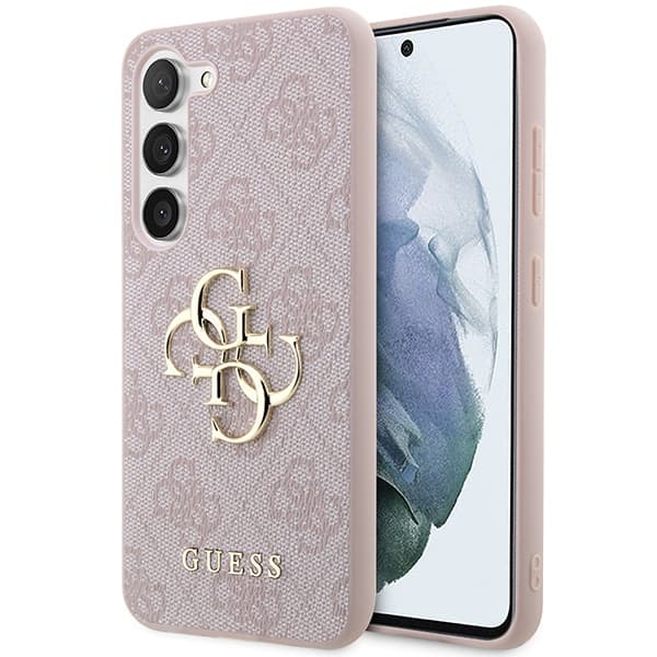 Guess ovitek za Samsung S23 4G Big Metal Logo, roza