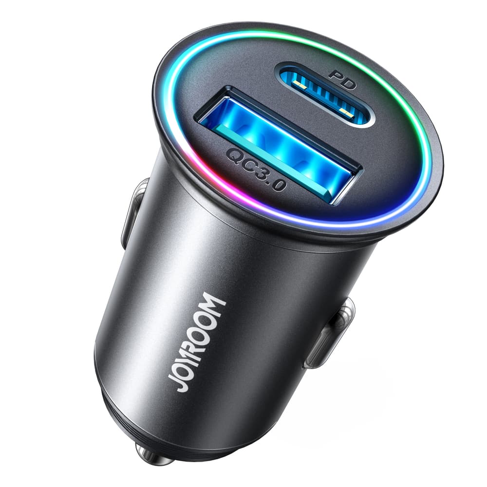 Avtomobliski polnilec Joyroom JR-CCN04 USB-A/USB-C 60W - Črna