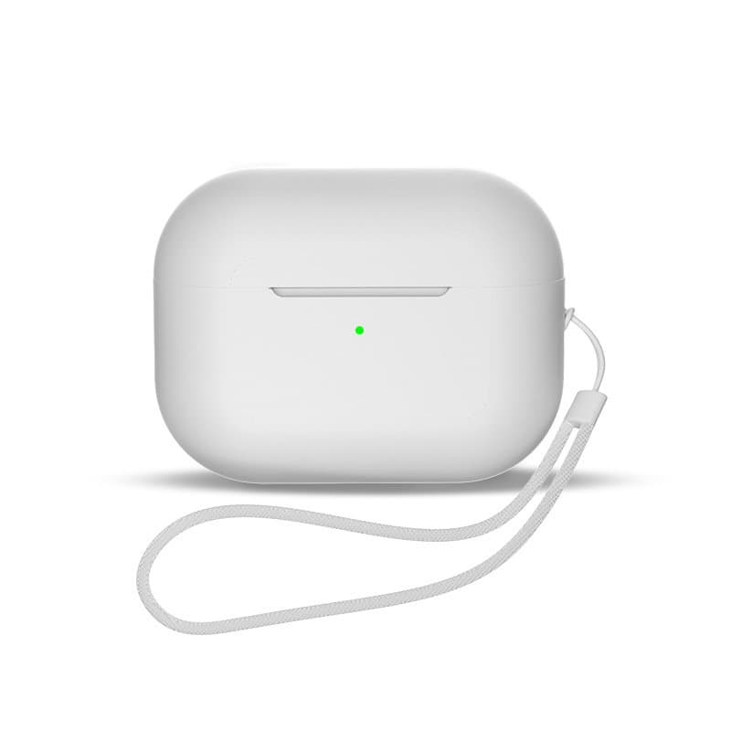 Silikonski ovitek za AirPods 1 / AirPods 2 z zapestnim paščkom - bel