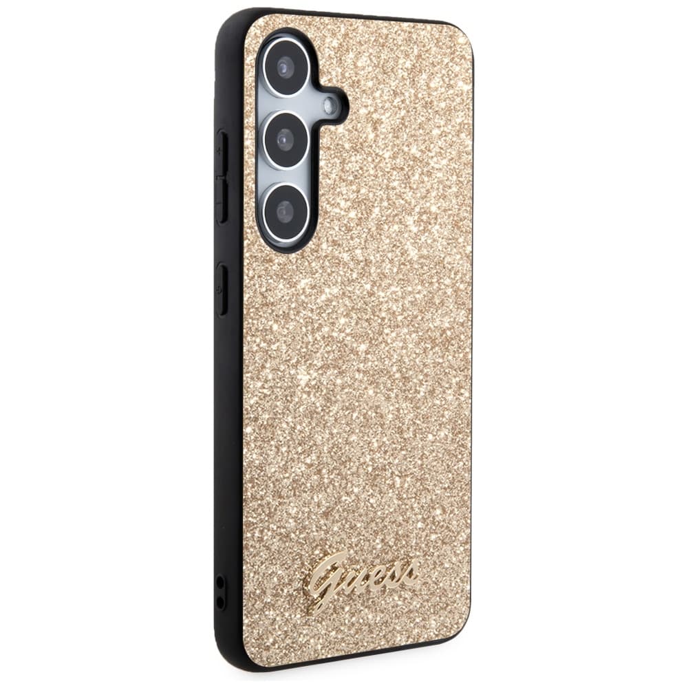 Ovitek za Samsung Galaxy S24 Guess Glitter Script - zlata 4