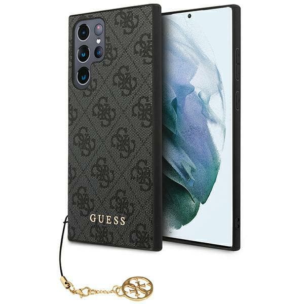 Ovitek za Samsung Galaxy S24 Ultra Guess 4G Charms Collection - črna