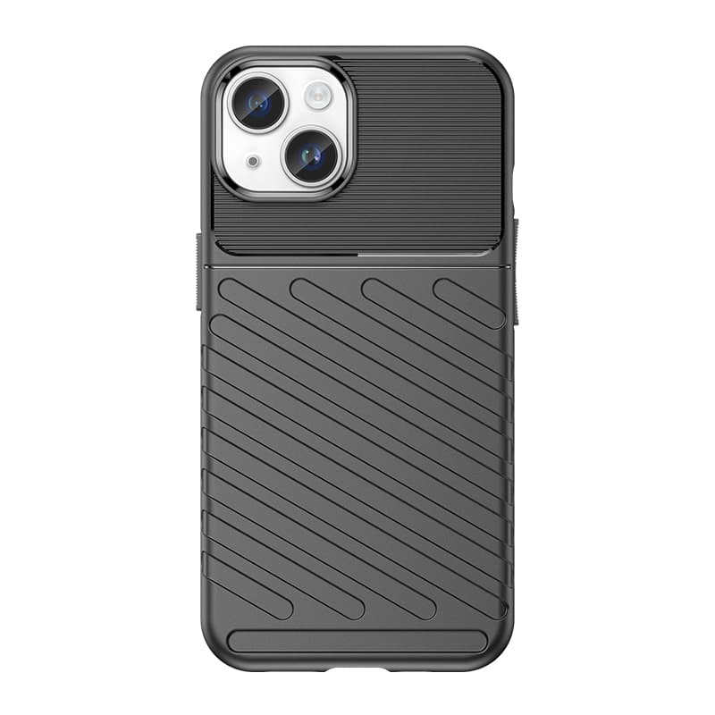 Oklepljen ovitek za iPhone 15 Plus Hurtel Thunder Case - črn