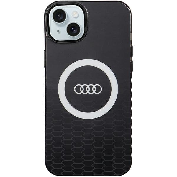 Audijeva ovitek MagSafe Big Logo IML za iPhone 15 Plus / 14 Plus - črn