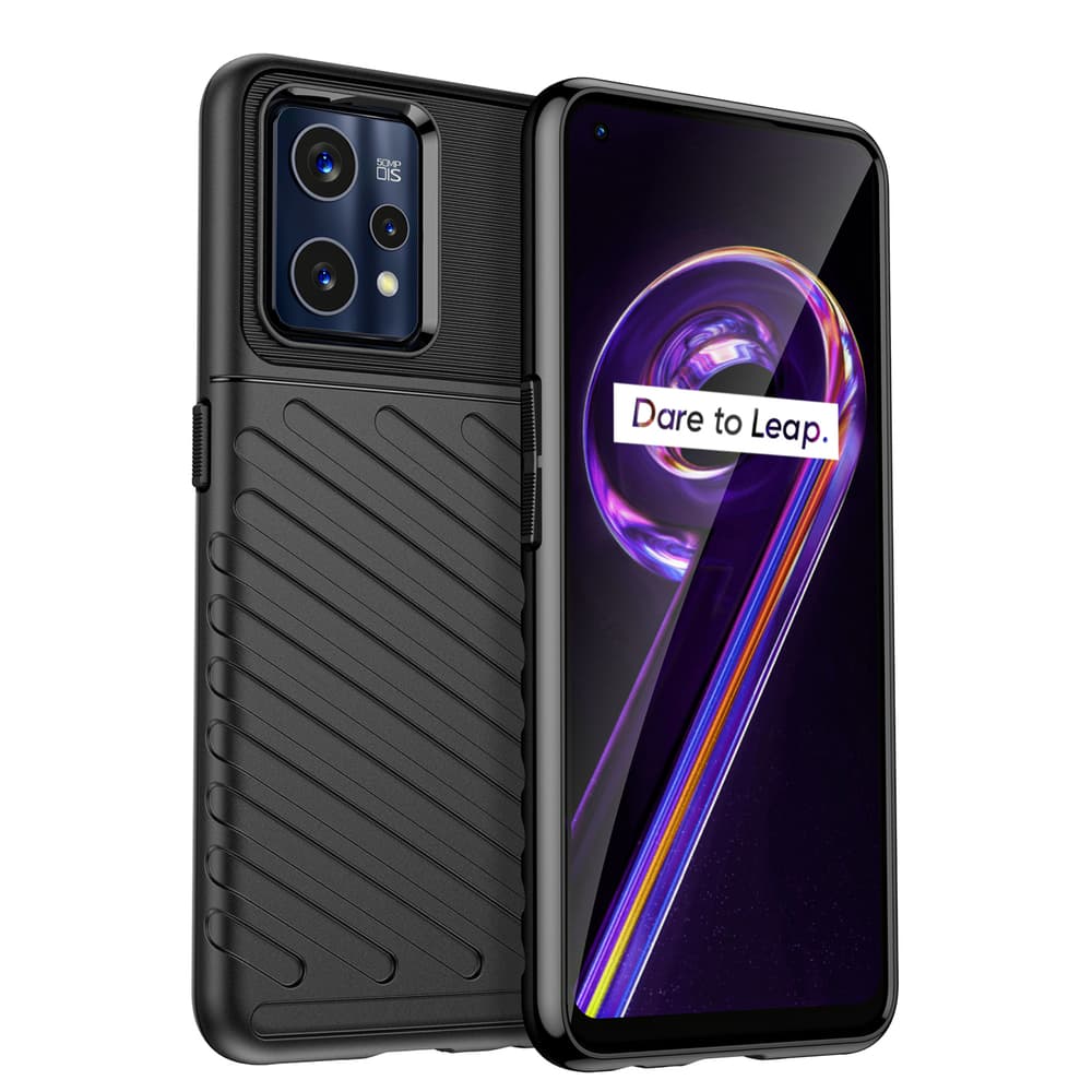 Thunder Case ovitek za Realme 9 Pro+ (9 Pro Plus) - črn