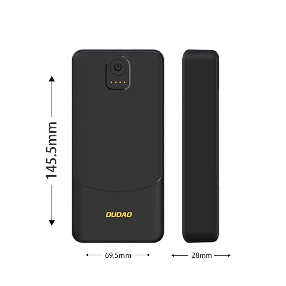 Dudao K10Pro Power Bank 20000mAh 2x USB-A, črna 4