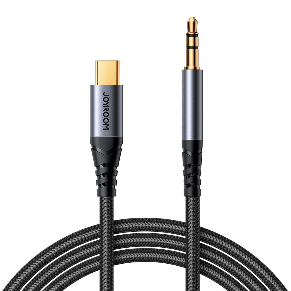 Joyroom Audio Transfer Series SY-A07 Mini Jack 3.5mm/USB-C kabel 1.2m - črn
