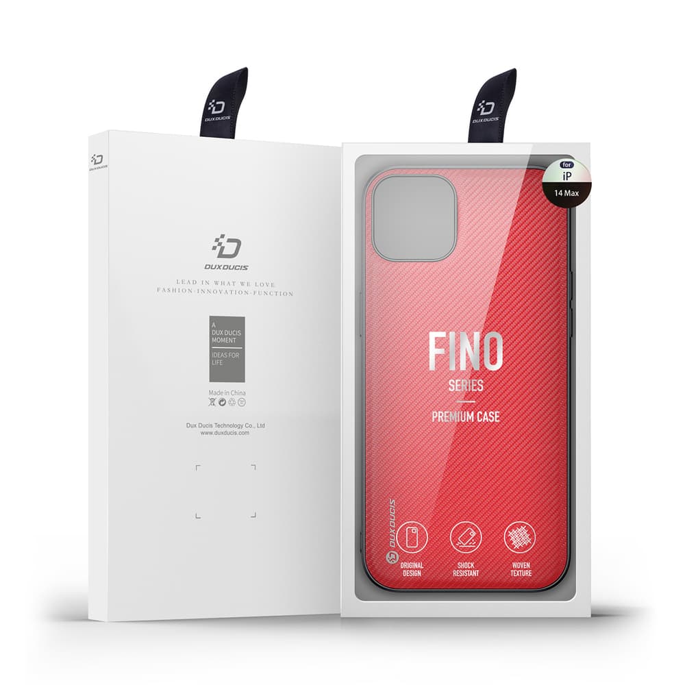 Ovitek Dux Ducis Fino za iPhone 14 Plus, najlon, rdeč 5