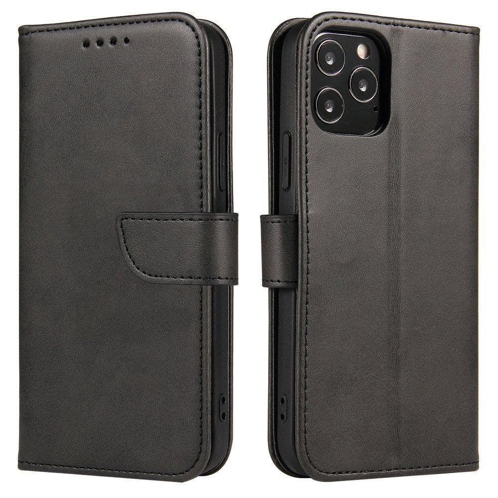 Hurtel Magnet Case elegantna preklopna maska z stojalom za Honor Magic3, črna