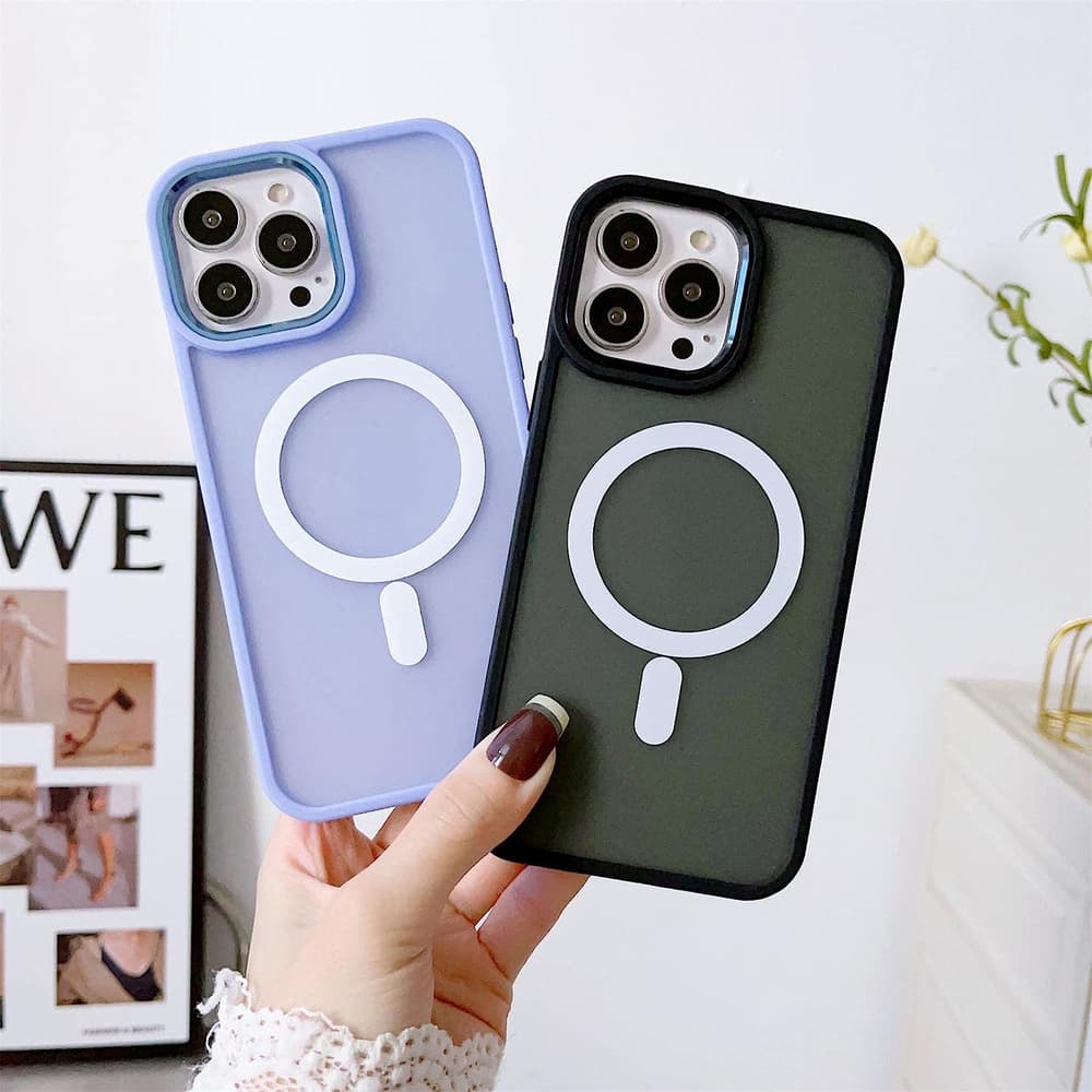 Ovitek Hurtel Magnetic Color Matte s MagSafe za iPhone 15 Plus - zelen 7
