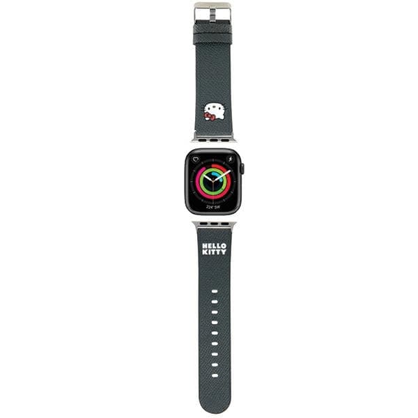 Pas za Apple Watch 38/40/41mm Hello Kitty Kitty Head - črn