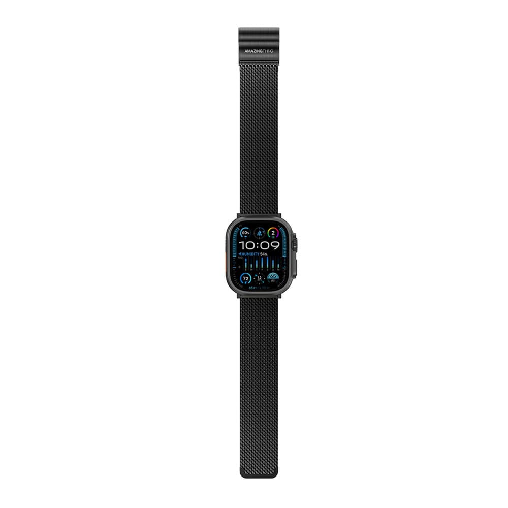 AmazingThing Titan Premium Metal Band za Apple Watch 38-49 mm, črn 3