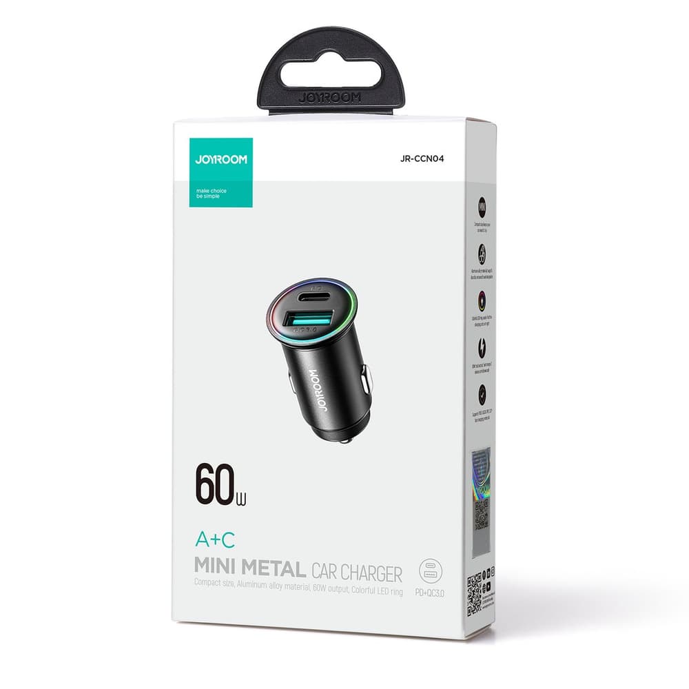 Avtomobliski polnilec Joyroom JR-CCN04 USB-A/USB-C 60W - Črna 5