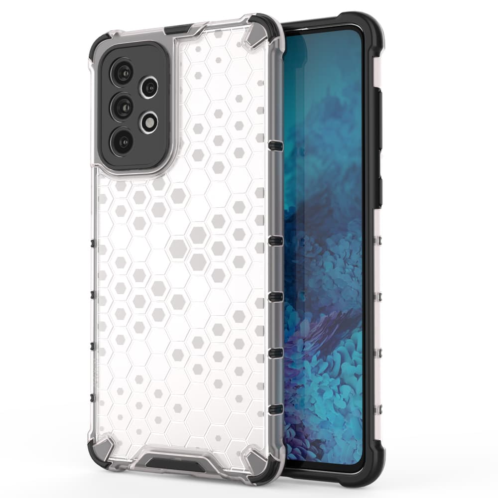 Honeycomb ohišje z gel okvirjem za Samsung Galaxy A73, prozoren