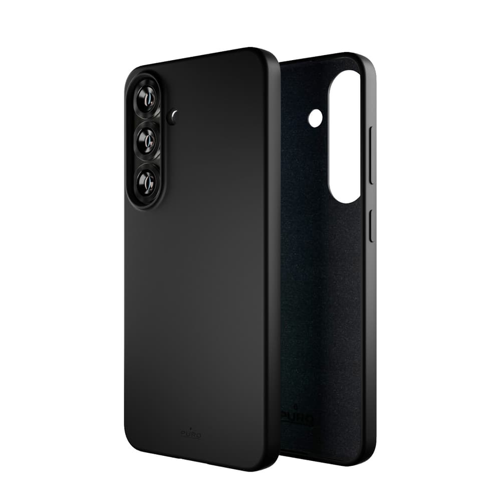 Puro Icon silikonski ovitek za Samsung Galaxy S25 - Črn