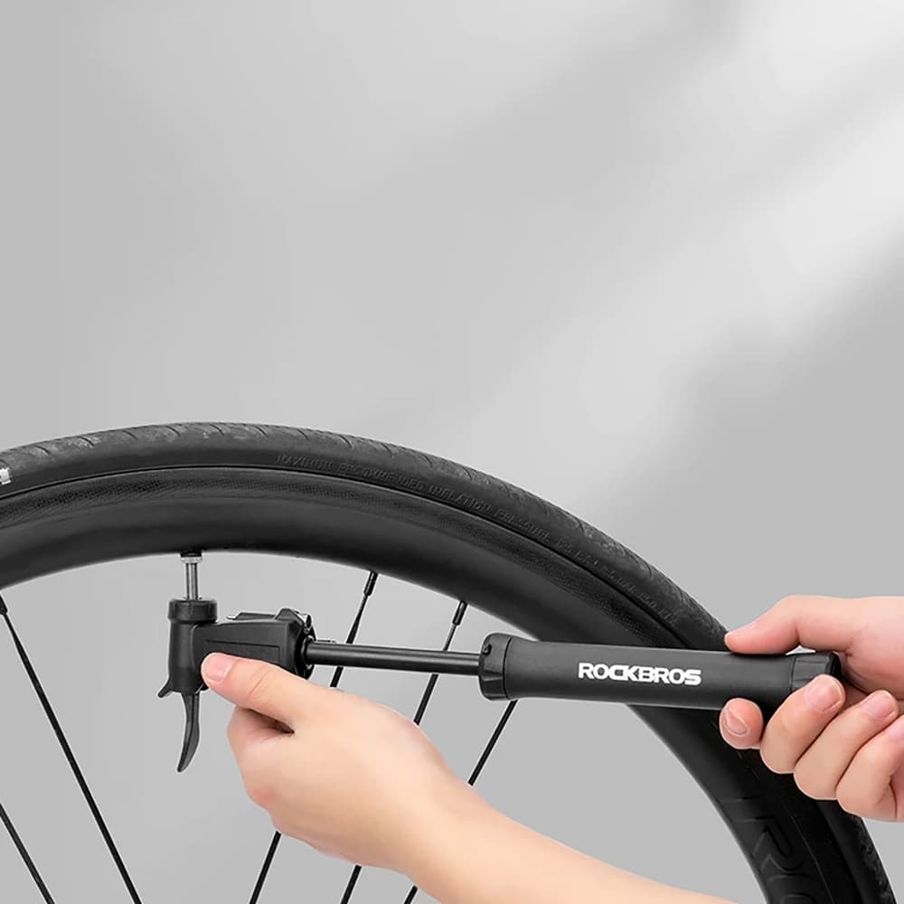 ROCKBROS TM-1701P 80 PSI Mini kolesarska tlačilka (Presta/Schrader), črna 4