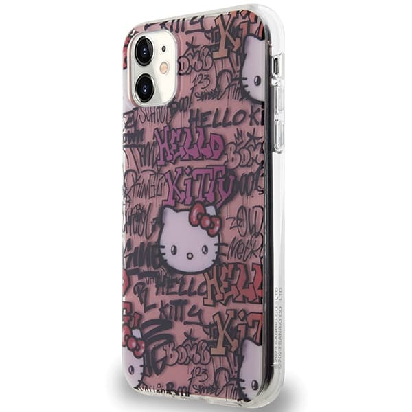 Hello Kitty IML Tags Graffiti ovitek za iPhone 11 / Xr - roza 2