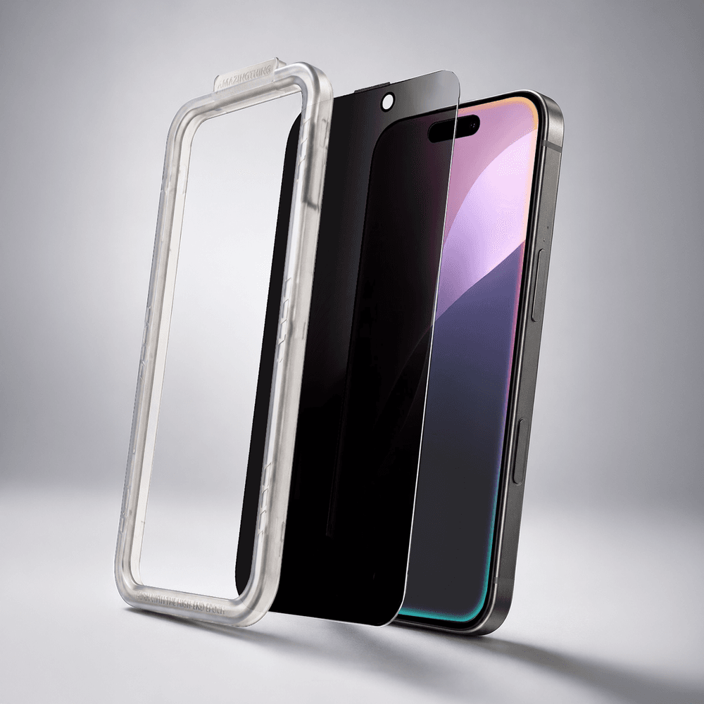 AmazingThing Titan Privacy FusionFilter 7 kaljeno steklo za iPhone 17 Air 3