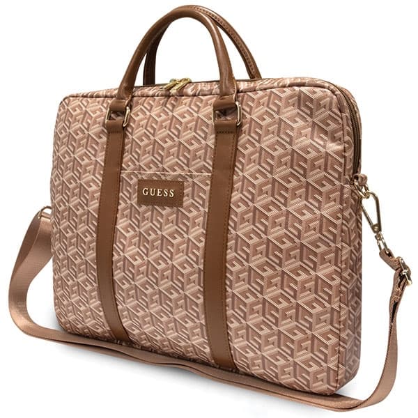 Guess GCube Stripes torba za 16" prenosnik - rjava 2
