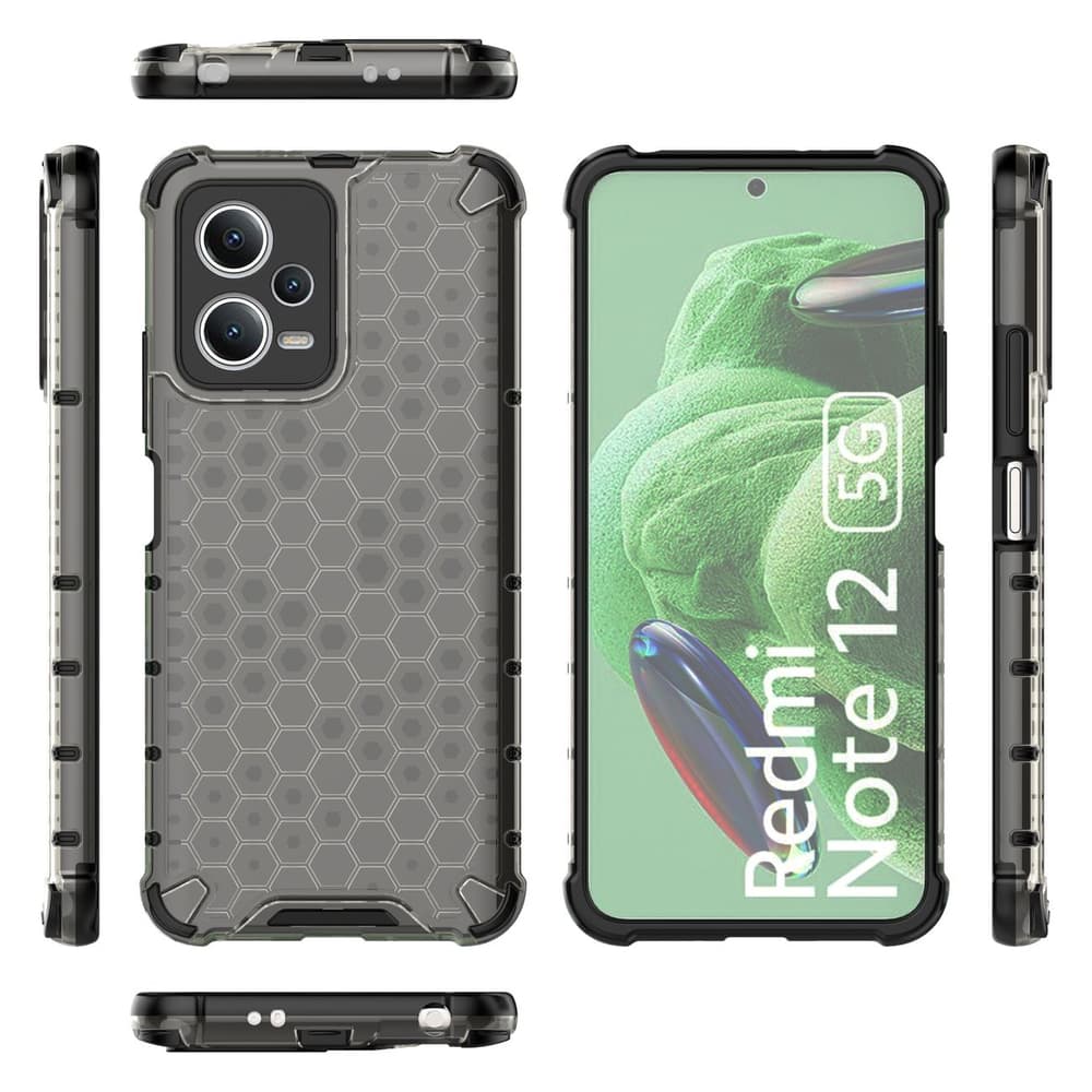 Hurtel Honeycomb etui za Xiaomi Redmi Note 12 5G / Poco X5 5G, črn 2