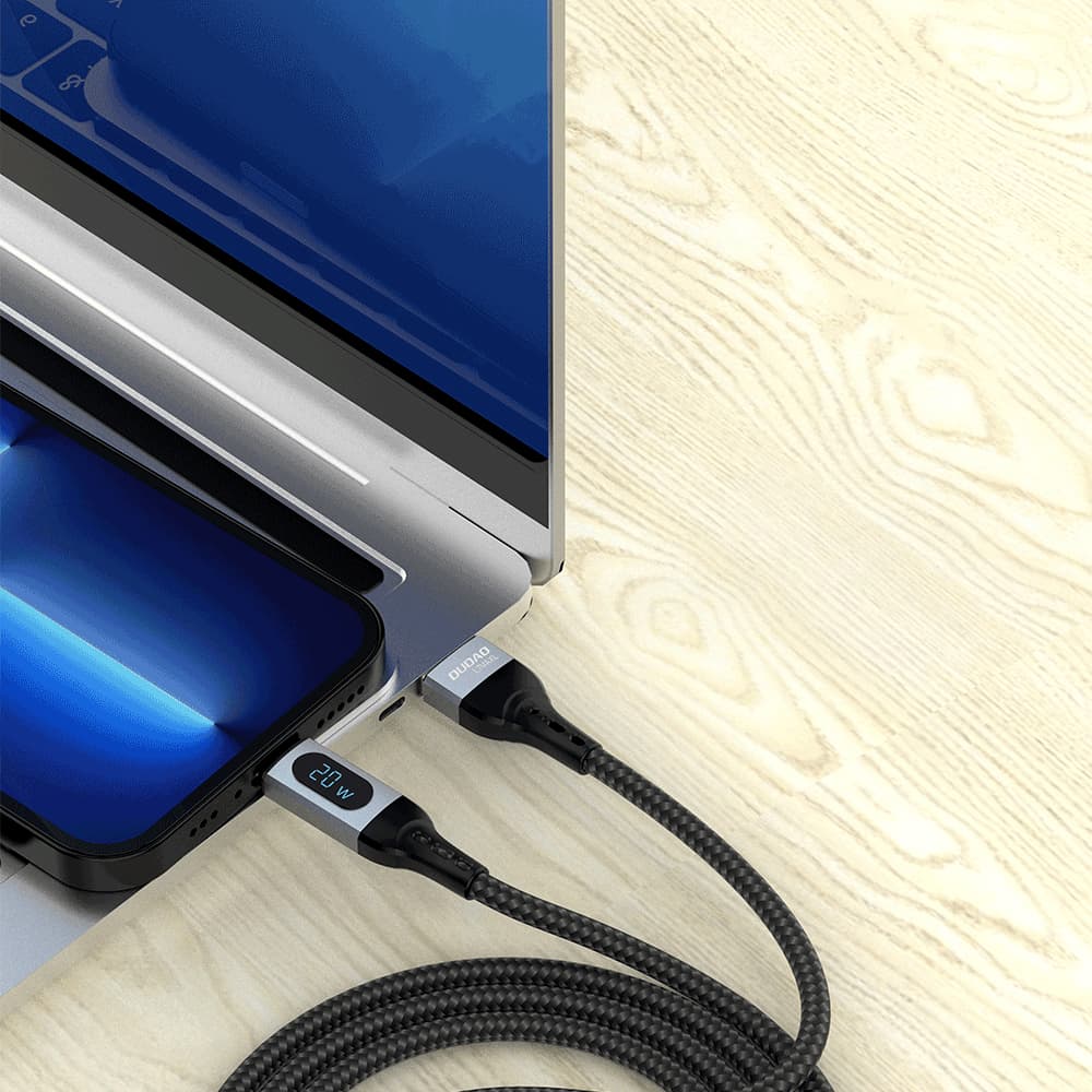 Dudao USB-C - Lightning kabel, PD 20W, 1m, črn 3