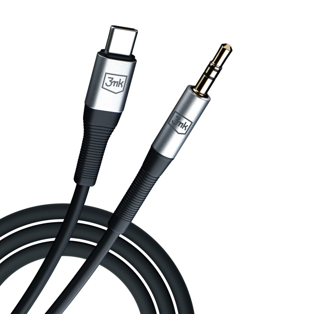 3mk AUX kabel USB-C / minijack 3.5mm - srebrn 7