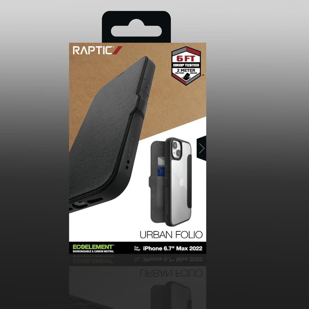 Raptic X-Doria Urban Folio ovitek za iPhone 14 Plus, črn 5