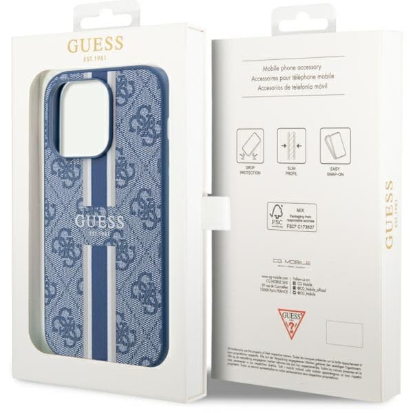 Guess GUHMP14LP4RPSB ovitek za iPhone 14 Pro (6,1") modra 8