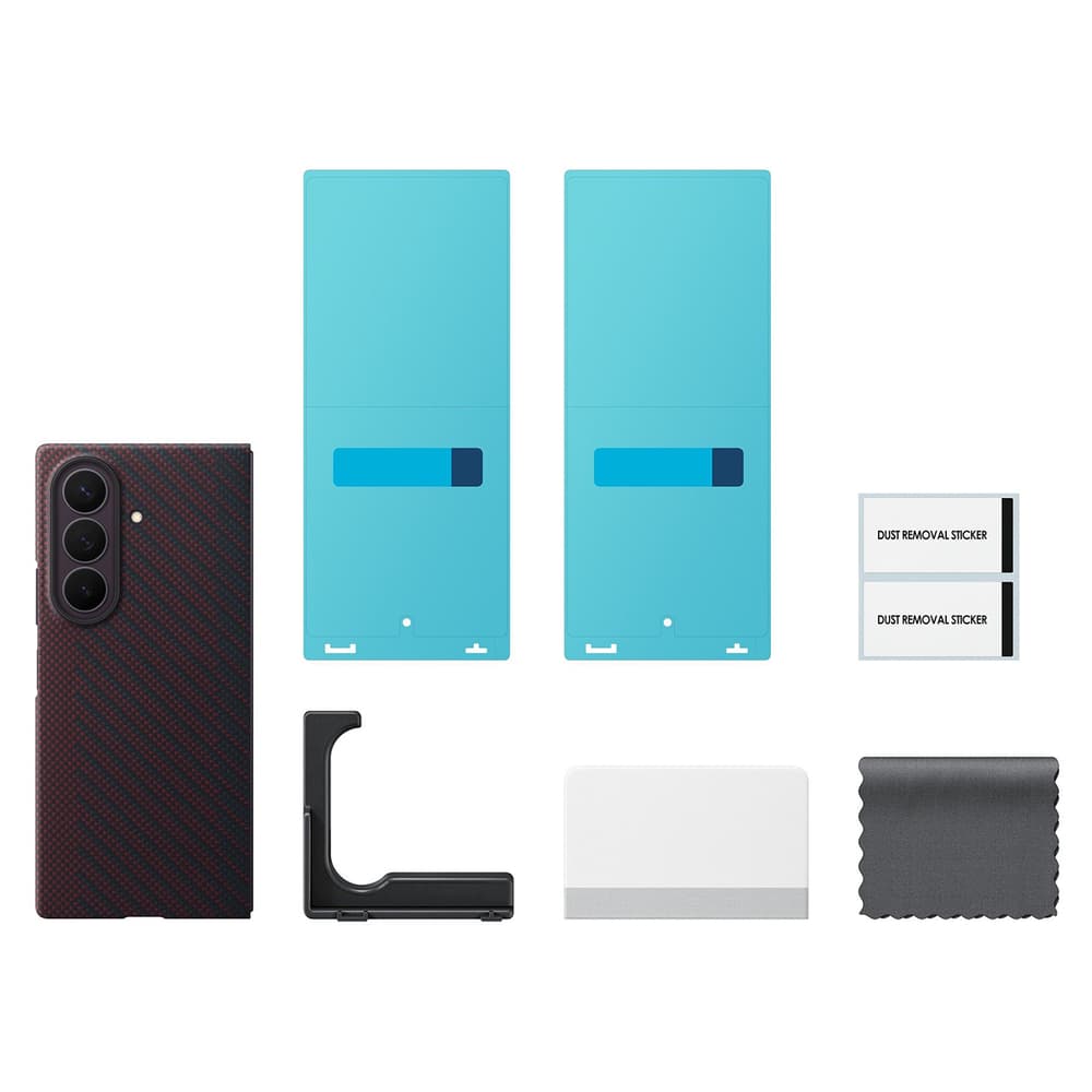 Samsung Carbon Magnet ovitek za Galaxy Z Fold 8 Ultra, rdeč 5