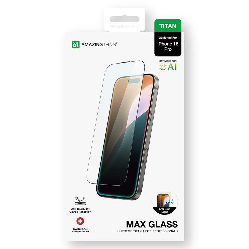AmazingThing Titan Max kaljeno steklo za iPhone 16 Pro 6