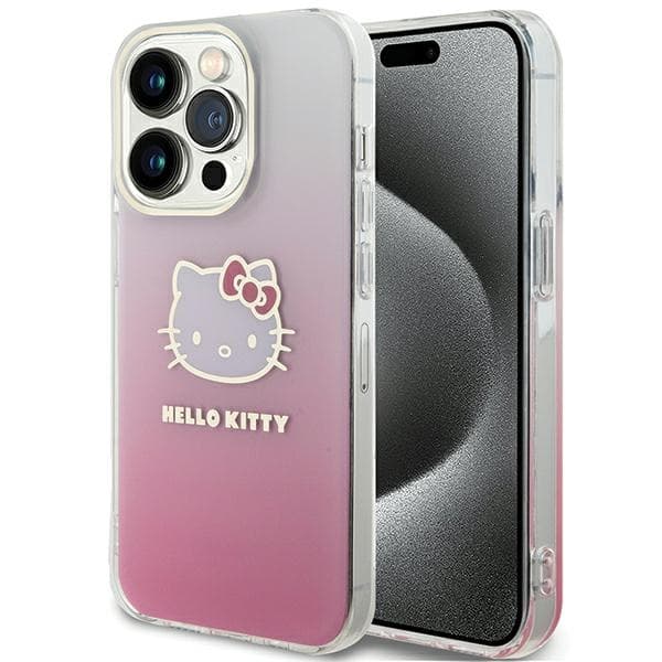 Hello Kitty ovitek IML Gradient Electrop Kitty Head za iPhone 13 Pro / 13 - roza