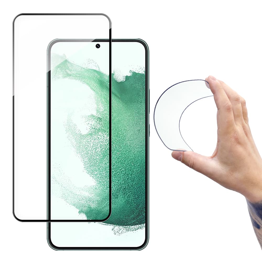 Wozinsky Full Cover Flexi Nano steklena folija z okvirjem za Samsung Galaxy S22 - prozorna