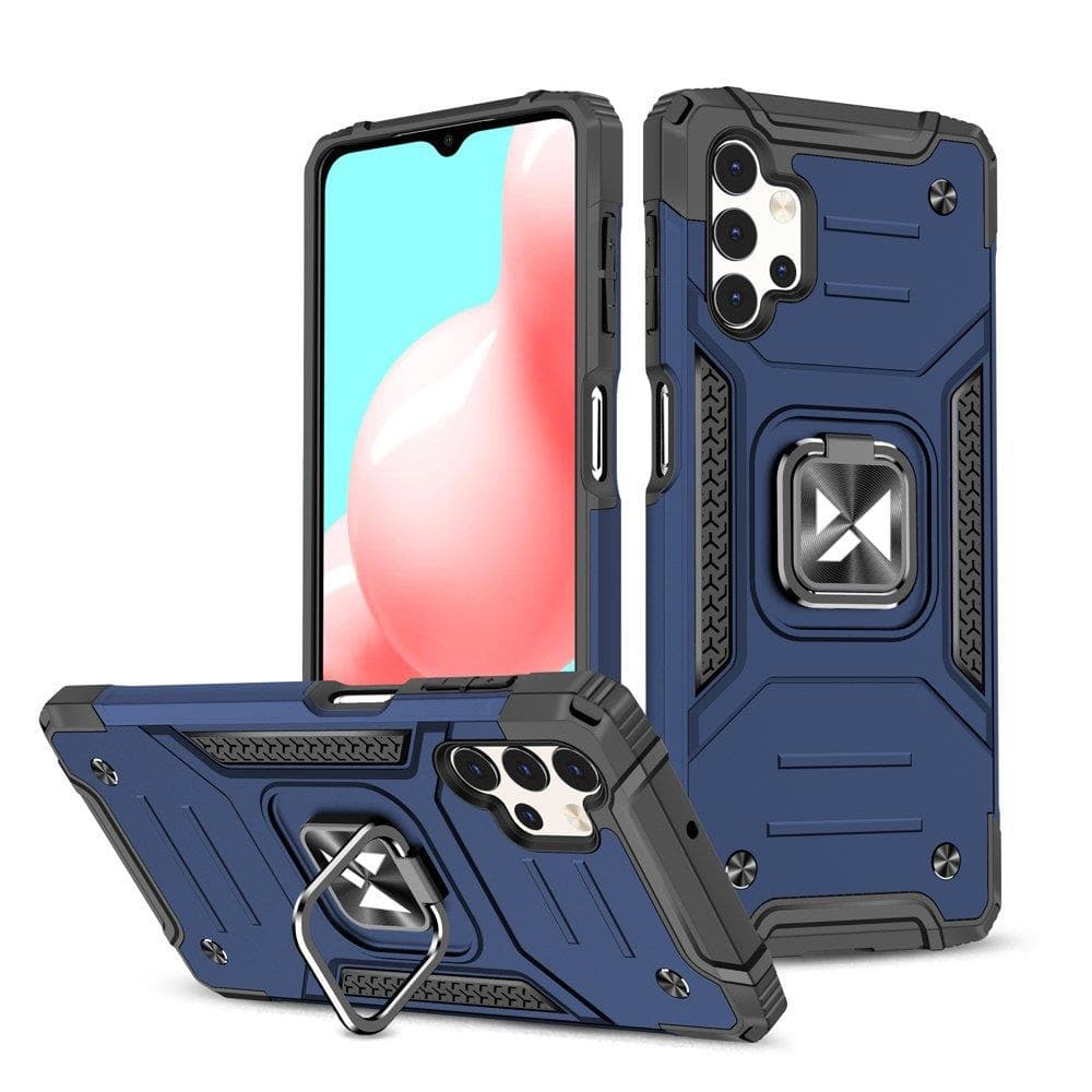 Wozinsky Ring Armor ovitek za Samsung Galaxy A73, moder