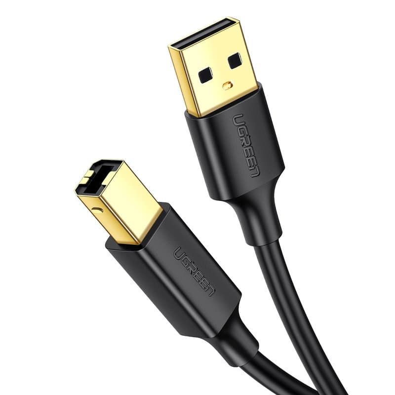 Ugreen USB B Tiskalniški kabel (M) - USB 2.0 (M) 480 Mbps 1.5m, črn
