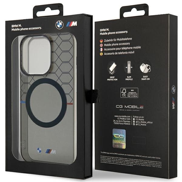 Ovitek BMW Pattern MagSafe za iPhone 14 Pro 6.1" siv 8