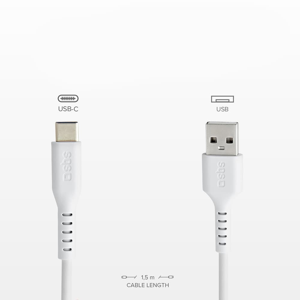 SBS kabel USB-A - USB-C 1.5m - bel 5