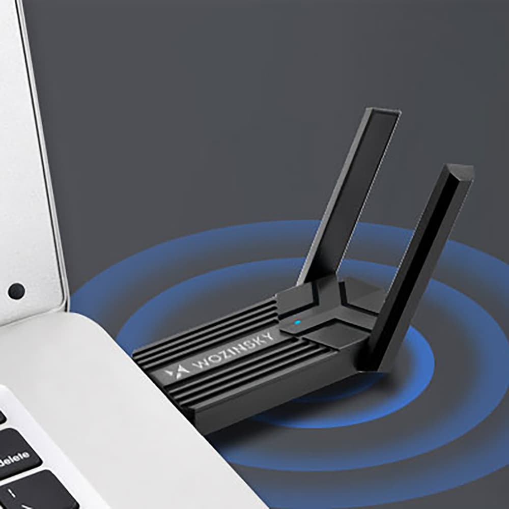 Wozinsky WAX-1800 WiFi 6 USB 3.0 adapter, 1800 Mbps, črn 5