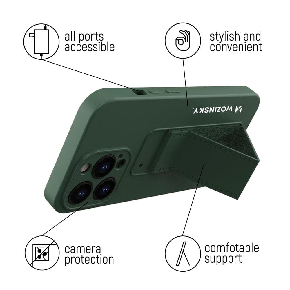 Wozinsky Kickstand ovitek za iPhone 12 Pro - temnomoder 2