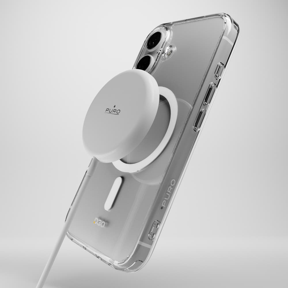 Puro Impact Clear D3O MagSafe silikonski ovitek za iPhone 16 - Prozoren 4