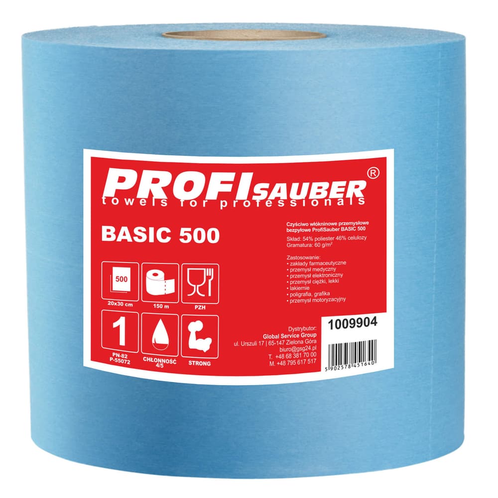 Industrijska čistilna krpa Profi Sauber BASIC 500, brez prahu