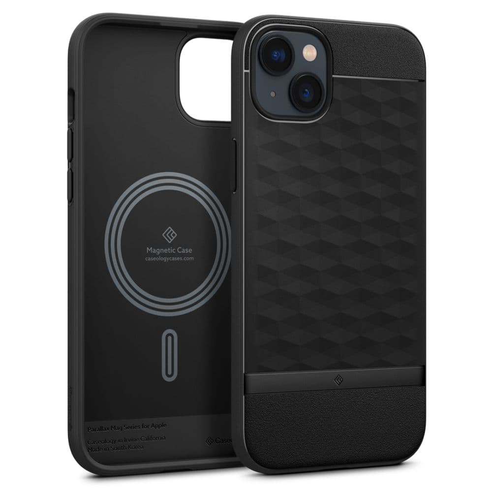 Caseology Parallax Mag MagSafe ovitek za iPhone 14 Plus, mat črn