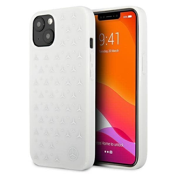 Ovitek Mercedes Silver Stars za iPhone 13 mini, bel