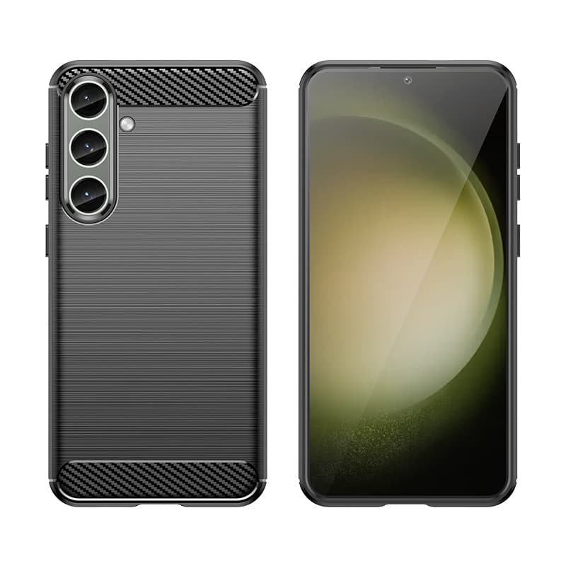 Carbon Case ovitek za Samsung Galaxy S24+ - črn, fleksibilen silikon 5