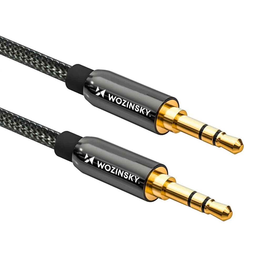 Wozinsky univerzalni mini jack AUX kabel (moški-moški) 1.5m, črn