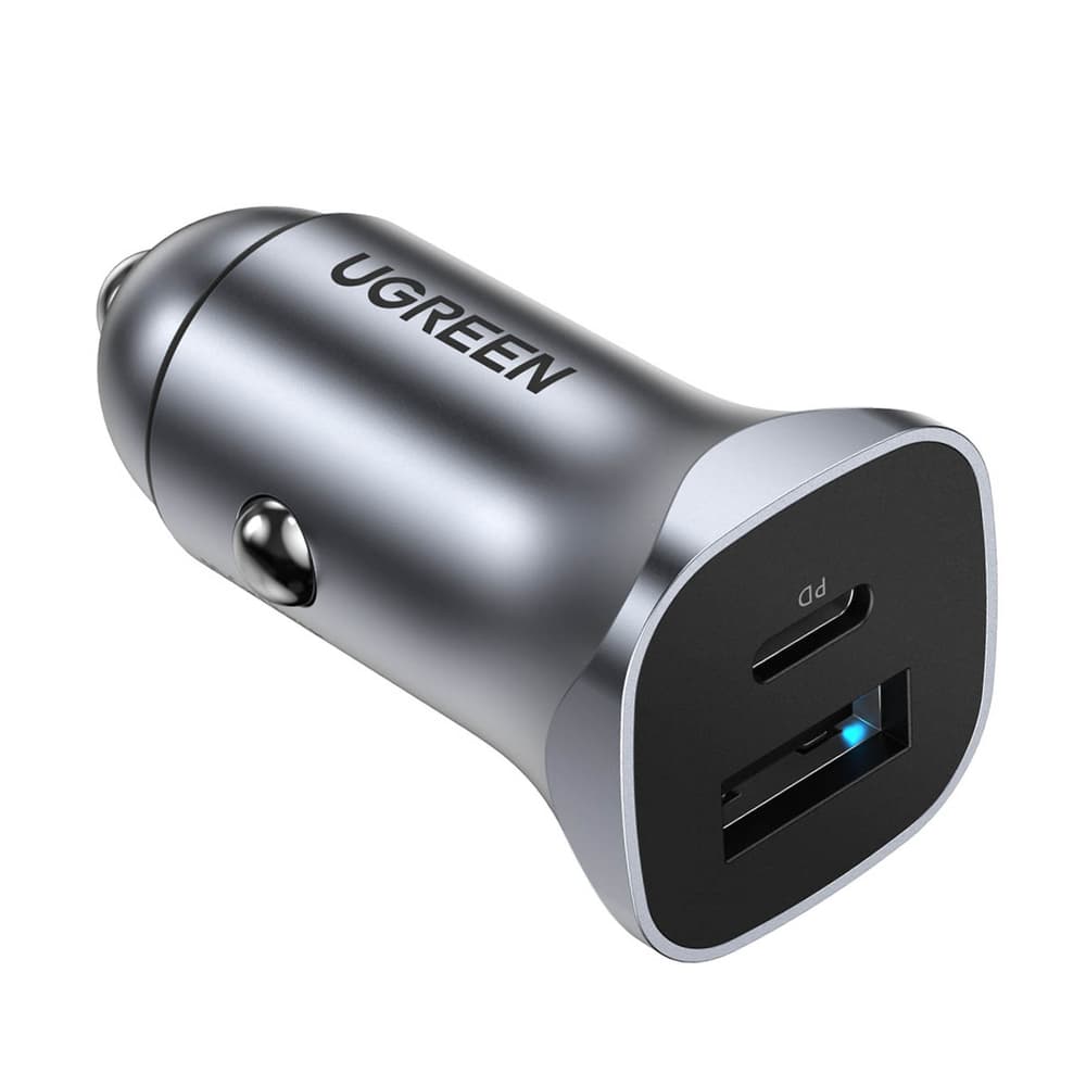 Avtomobilski polnilnik Ugreen CD130 USB-A / USB-C 30W - siv 6