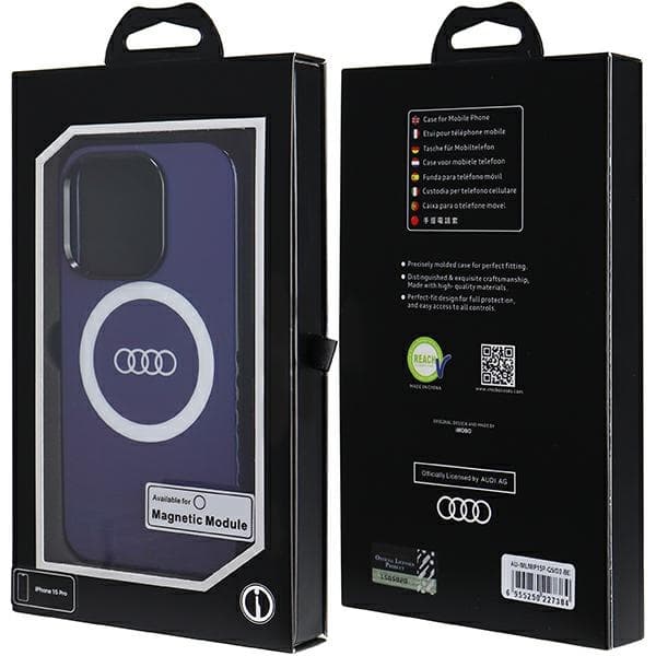 Audi IML Big Logo MagSafe ovitek za iPhone 15 Pro - modra 7
