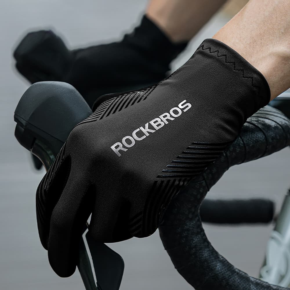 Rockbros kolesarske rokavice - polne, XL - črne 5