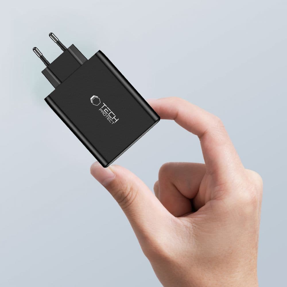 Polnilnik Tech-Protect NC100W-GAN 100W, 3x USB-C PD, 1x USB-A QC 3.0 - bel 5