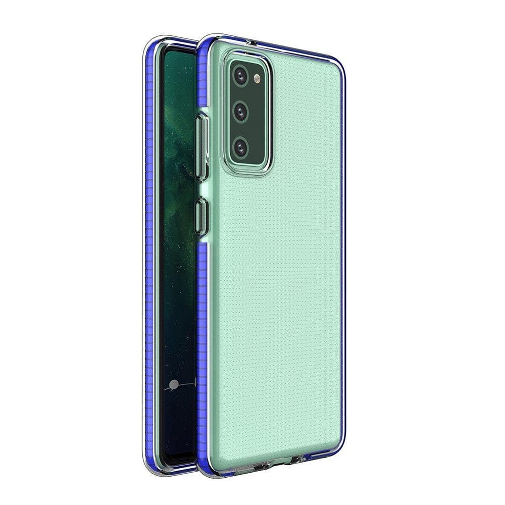 Hurtel Spring Case gel ovitek z barvnim okvirjem za Samsung Galaxy A72 4G, temno moder