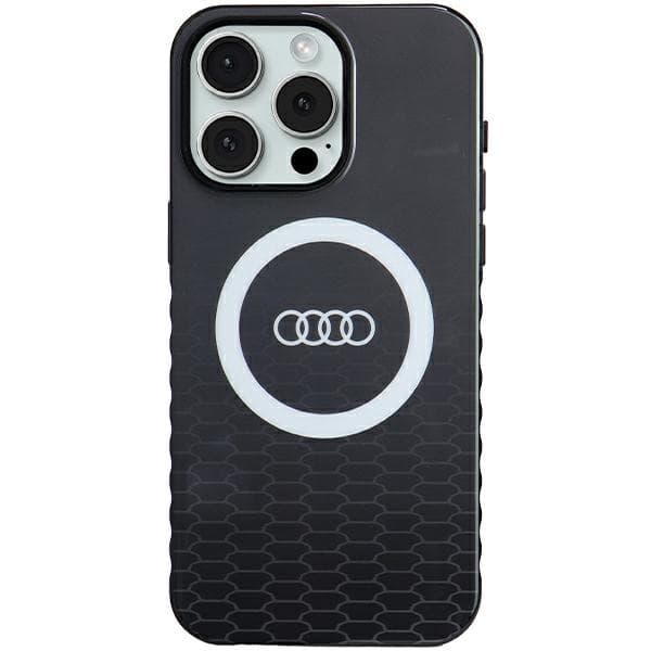 Audijeva ovitek MagSafe Big Logo IML za iPhone 15 Pro Max - črn