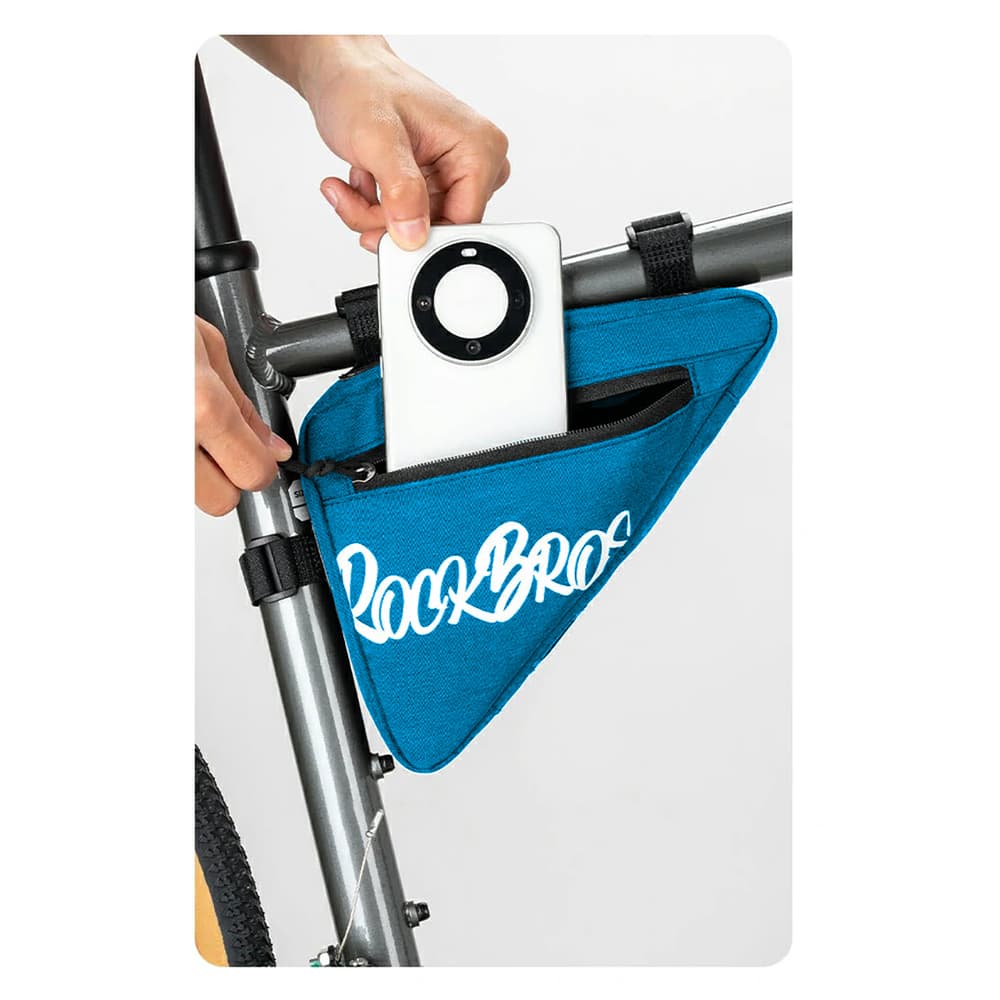 Rockbros G001 trikotna torba za okvir 0,8L - modra 3